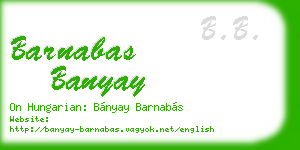 barnabas banyay business card