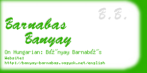barnabas banyay business card